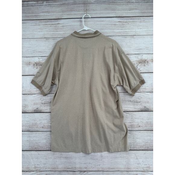 Vintage 1995 Reebok NFL Super Bowl 30 Polo Shirts Mens XL Beige Tan Embroidered - Picture 2 of 10